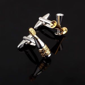 Champagne Bottle and Glasses Cufflinks